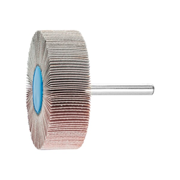 Pferd 2-1/2" x 1" Mounted Flap Wheel - 1/4" Shank - Aluminum Oxide - 320 Grit - 45275