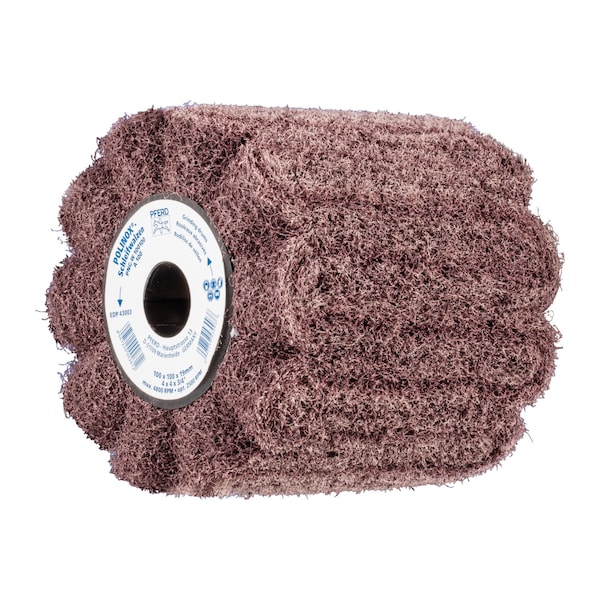 Pferd 4" x 4" POLINOX Non-Woven Finishing Drum - 3/4" AH, PNG, A/O 100 Grit - 43003