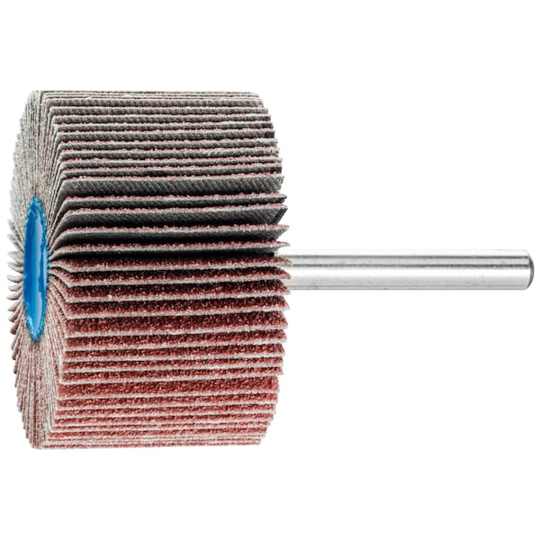Pferd 2" x 1" Mounted Flap Wheel - 1/4" Shank - Aluminum Oxide - 60 Grit - 45238