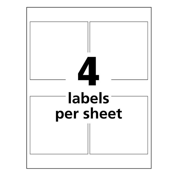Avery 4" x 4" GHS Chemical Labels for Laser Printers, 200 labels/50-sheets - 7278260504