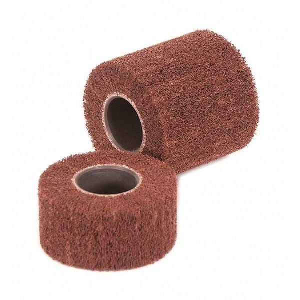 Cs Unitec Fleece Wheel, 280 Grit, 4in dia, 2in W - 47404