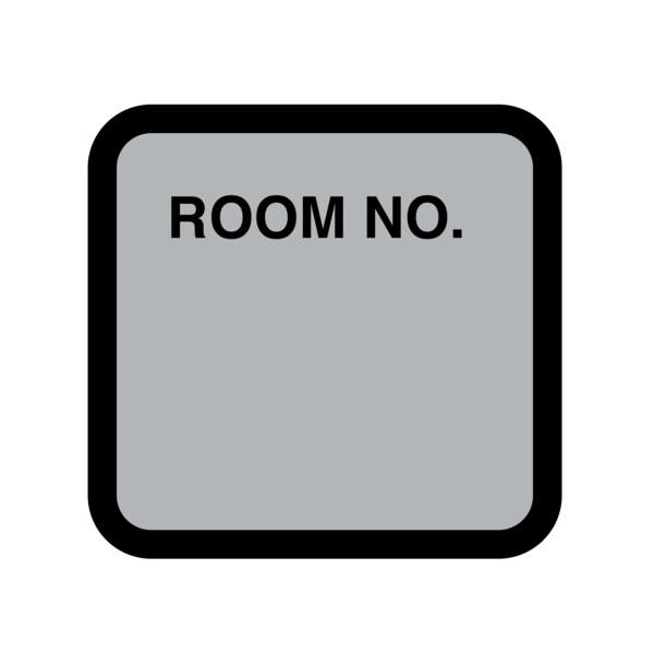 Nevs Printed Chart Labels - Room No 1-7/16" x 1-1/2" Silver w/Black - NRBP-S-SILVER