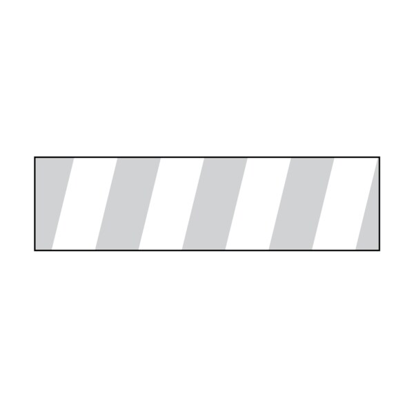 Nevs Mini - Striped Flag - White w/Mint - 3/16" x 1" - NEV40183