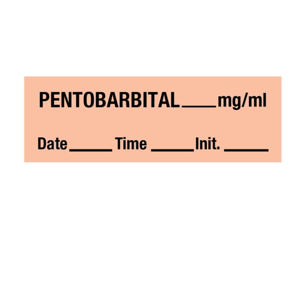 Nevs Tape, Pentobarbital 1/2" x 500" Salmon w/Black - SANT-37