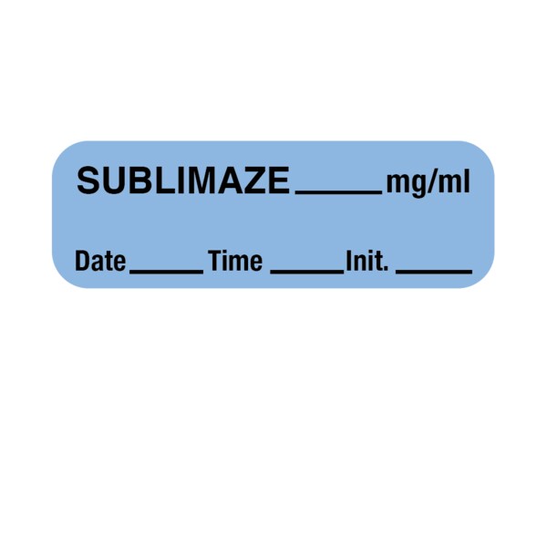 Nevs Label, Sublimaze 1/2" x 1-1/2" Blue w/Black - LANT-1902D