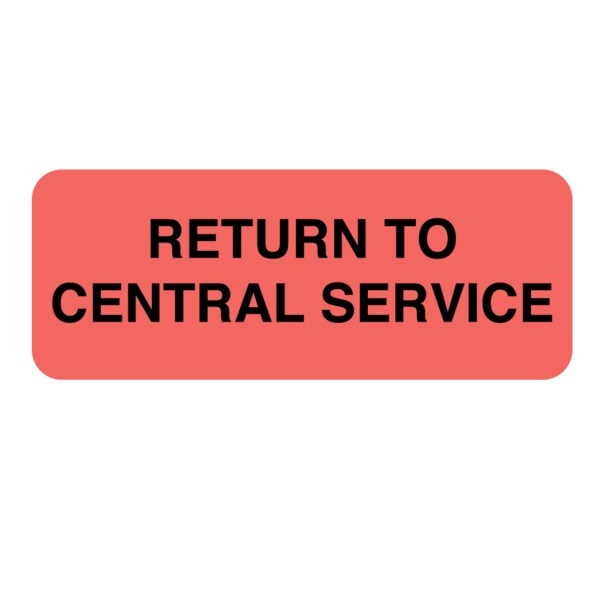 Nevs Return to Central Service 7/8" x 2-1/4" Flr Red w/Black - CS-3366