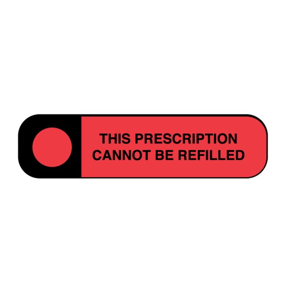 Nevs This Prescription Cannot Be Refilled 3/8" x 1-1/2" - PAUX-112