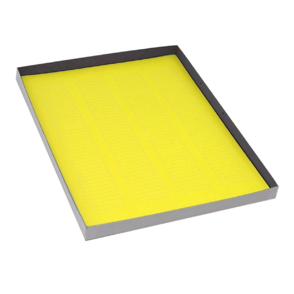 Globe Scientific Label Sheets, Cryo, 38x6mm, for Microplates, 20 Sheets, 156 Labels per Sheet, Yellow, 3120PK - LCS-38X6Y