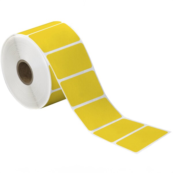 Tape Logic 2 1/4 x 1 1/4in Yellow Desktop Direct Thermal Label, 12PK - THD339