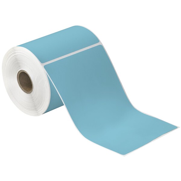 Tape Logic 4 x 6 1/2in Blue Desktop Direct Thermal Label, 12PK - THD385