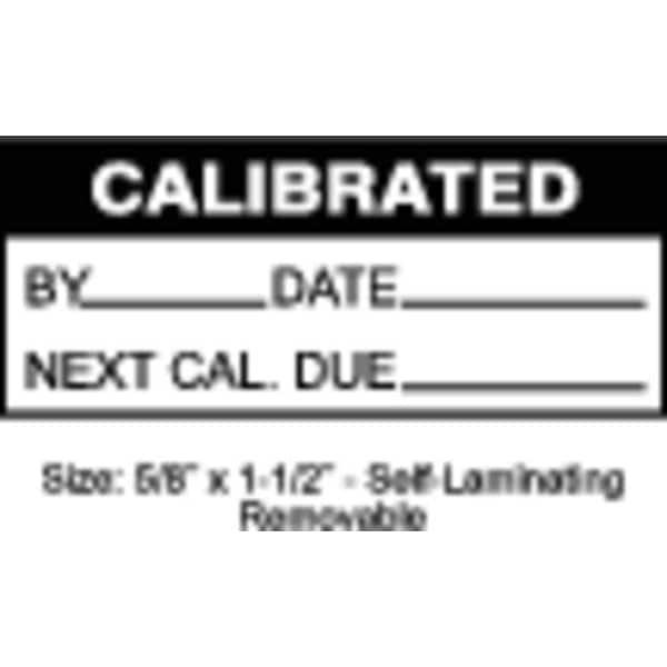 Stranco Calibration Label, ENG, Black/White, PK350, TCRSL2-22132 - TCRSL2-22132