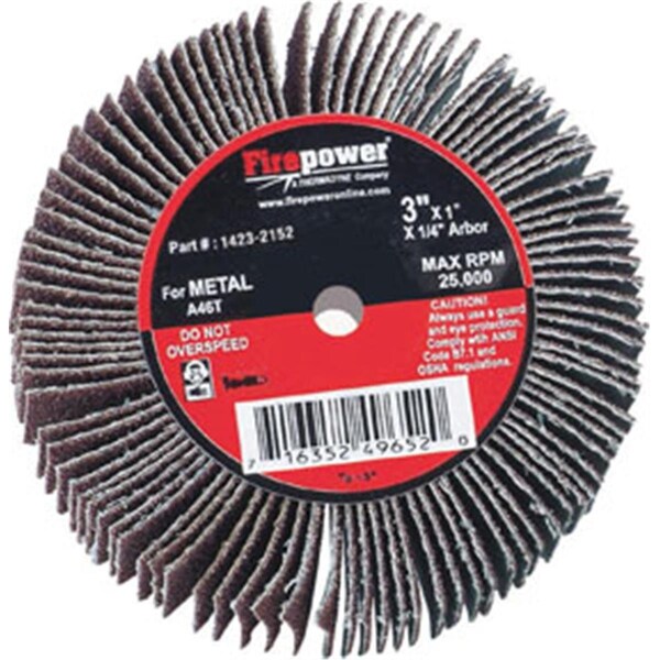 Tinkertools 1423-2152 Flap Wheel 3 x 1 x 0.25 in 80 Grit - TI373353