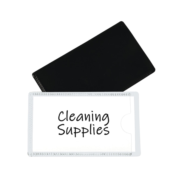 C-Line Products Slap-Stick Magnetic Label Holders, Side Load, 4.25 x 2.5, White, PK10 - 87707