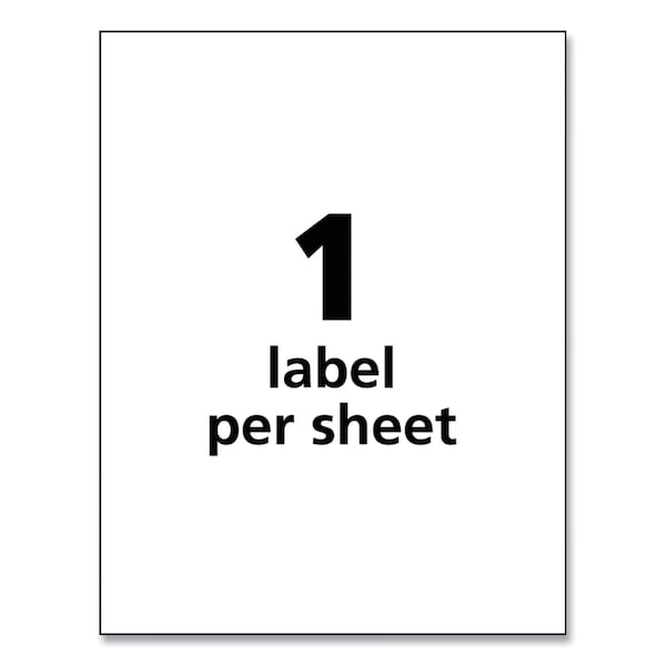 Avery UltraDuty GHS Chemical Waterproof and UV Res Labels, 8.5x11, Wht, PK50 - 60521