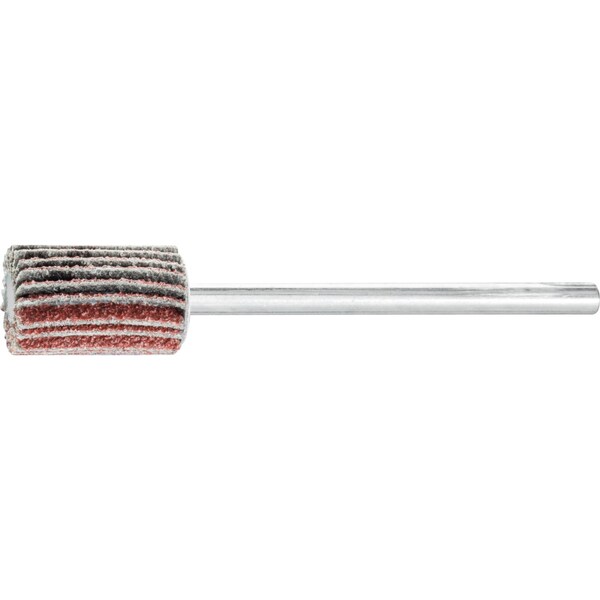 Pferd 3/8" x 5/8" Mini Mounted Flap Wheel - 1/8" Shank - Aluminum Oxide 80 Grit - 45078