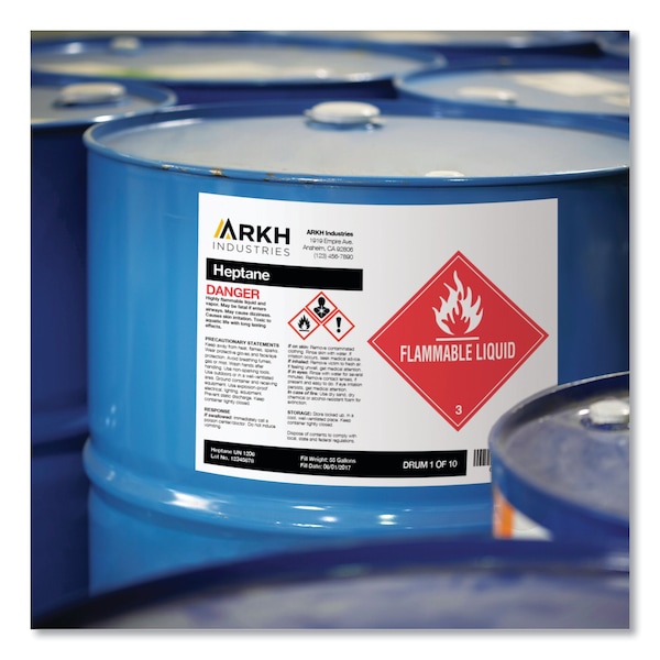 Avery UltraDuty GHS Chemical Waterproof and UV ResLabels, 8.5x11, Wht, PK50 - 60501