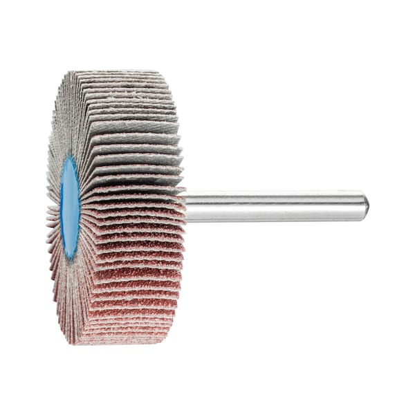 Pferd 2" x 1/2" Mounted Flap Wheel - 1/4" Shank - Aluminum Oxide - 80 Grit - 45252