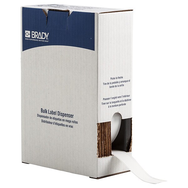 Brady Label, 1 in W, Indoor, White - BM7C-1000-855-WT
