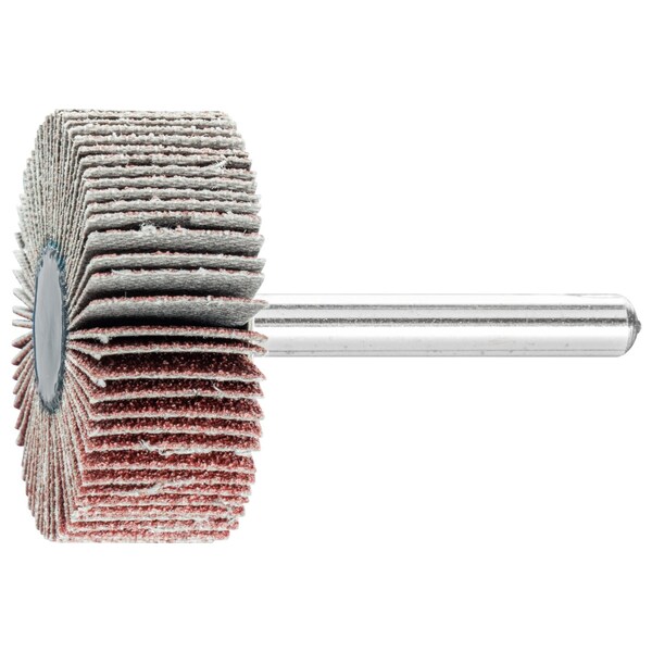 Pferd 1-1/2" x 1/2" Mounted Flap Wheel - 1/4" Shank - Aluminum Oxide - 80 Grit - 45246