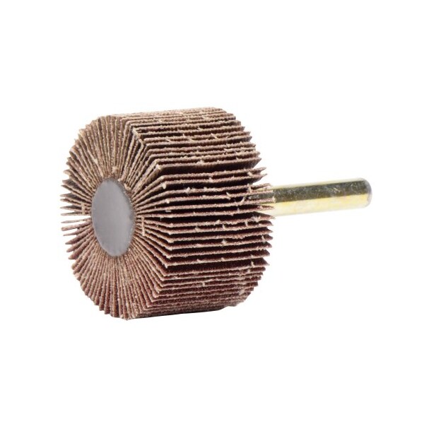 Weiler 1-1/2" x 1" Tiger Coated Abrasive Flap Wheel, 1/4" Stem, 120AO - 52011