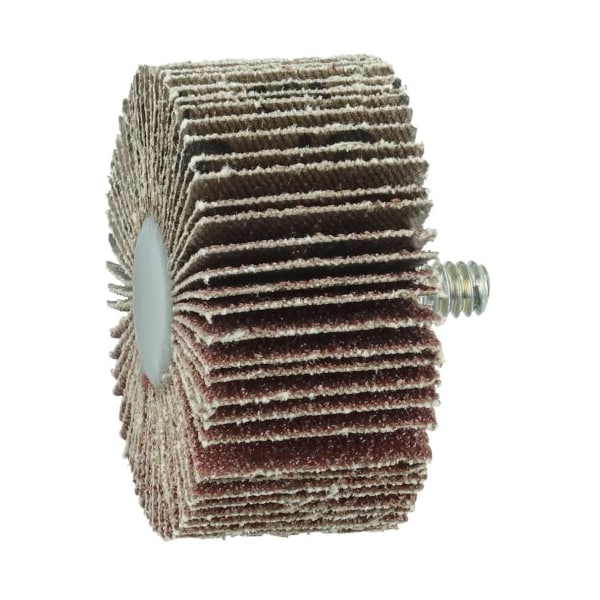 Weiler 2" x 1" Tiger Coated Abrasive Flap Wheel, 1/4"-20 Threaded Stem, 60AO - 52611