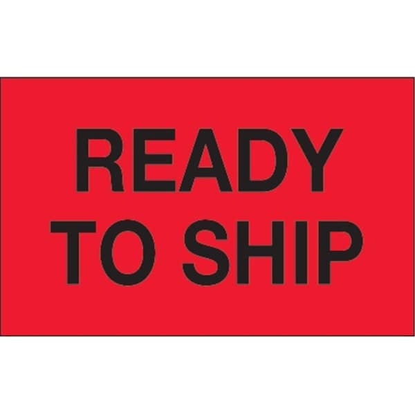 Bondad 1.25 x 2 in. - Ready To Ship Fluorescent Red Labels - BO3349900