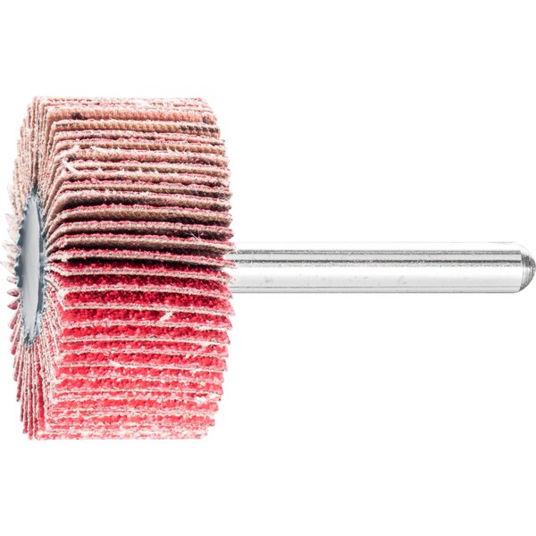 Pferd 1-1/2" x 1" Mounted Flap Wheel - 1/4" Shank - Ceramic Oxide - 80 Grit - 45286