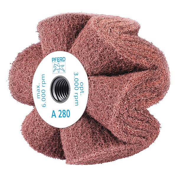 Pferd 4" x 2" POLINOX Non-Woven Finishing Drum - 5/8-11 Thread, PNG, A/O 280 Grit - 43026