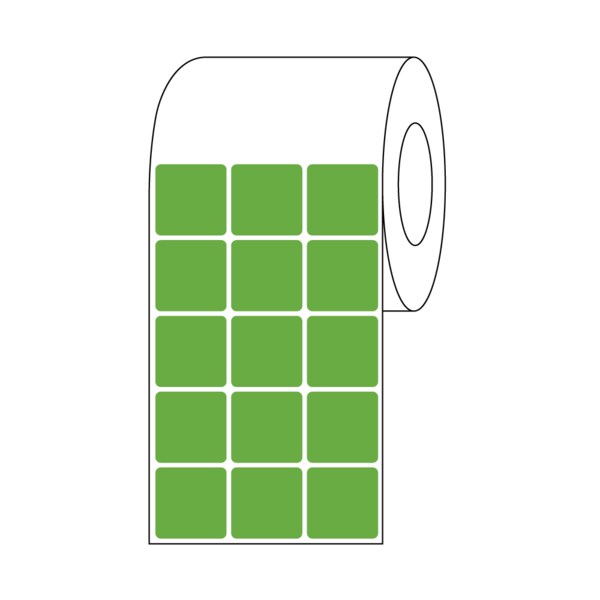 Nevs Xylene Resistant Slide Label, 7/8" x 7/8", 3 Across Green - CB-SL-78-TTP-3-G