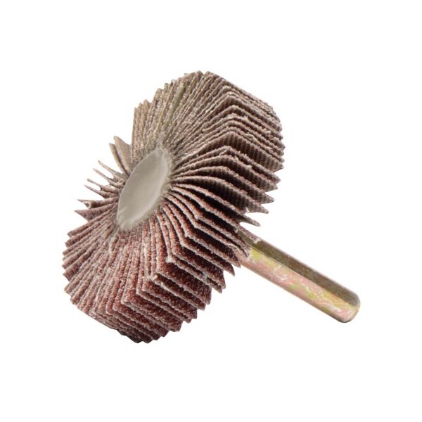 Weiler 2" x 1/2" Tiger Coated Abrasive Flap Wheel, 1/4" Stem, 60AO - 52366
