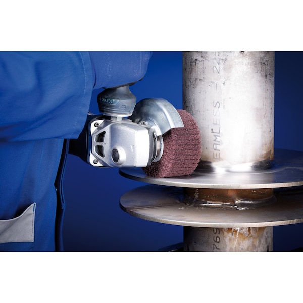 Pferd 4" x 2" POLINOX Non-Woven Finishing Drum - 5/8-11 Thread, PNL Type -A/O 100 Grit - 43188