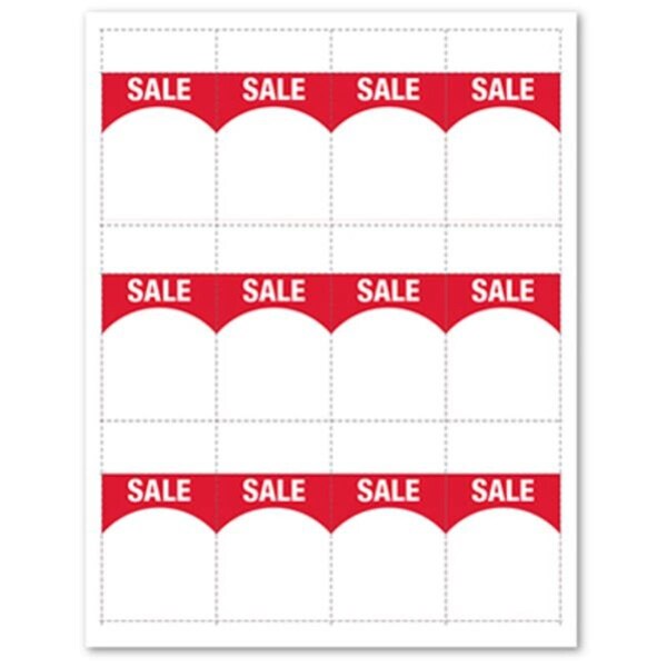 Easy-To-Organize 12-UP Sale Bin Label - EA3864764