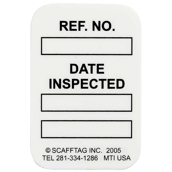 Brady Microtag(r) Inspected Insr, Bk/Wht, PK100 - MIC-MTIUSA W
