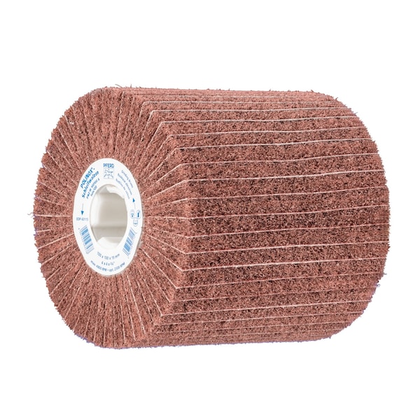 Pferd 4" x 4" POLINOX Interleaved Finishing Drum - 3/4" Keyed A.H., PNZ Type - 120 Grit - 43115