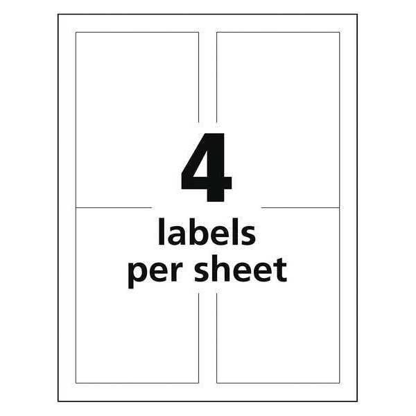 Avery 3-1/2" x 5" GHS Chemical Labels for Inkjet Printers, 200 labels/50-sheets - 7278260523