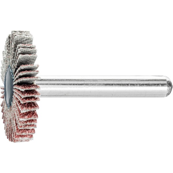 Pferd 1-3/16" x 1/4" Mounted Flap Wheel - 1/4" Shank - Aluminum Oxide - 80 Grit - 45008