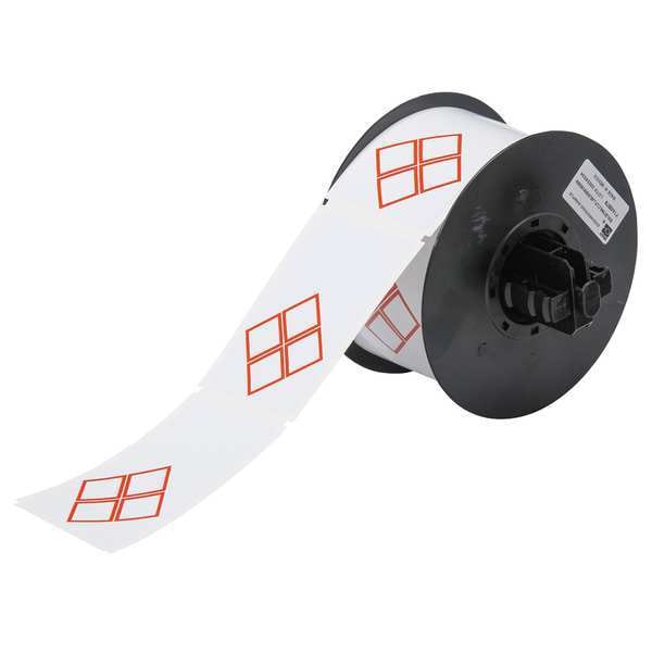 Brady Thermal Transfer Label, Red on White, Labels/Roll: 340 - B30-260-7569-CLP4B