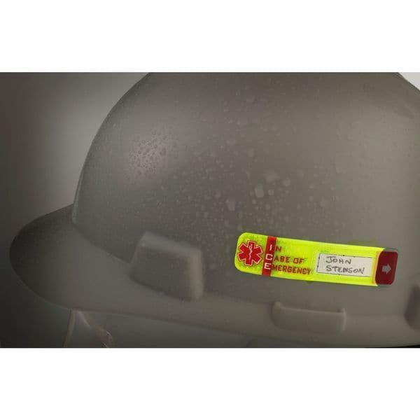 Vital Id Hard Hat I.D, Yllw, 3/4in.Hx3-1/4in.W, PK25 - WSID-02