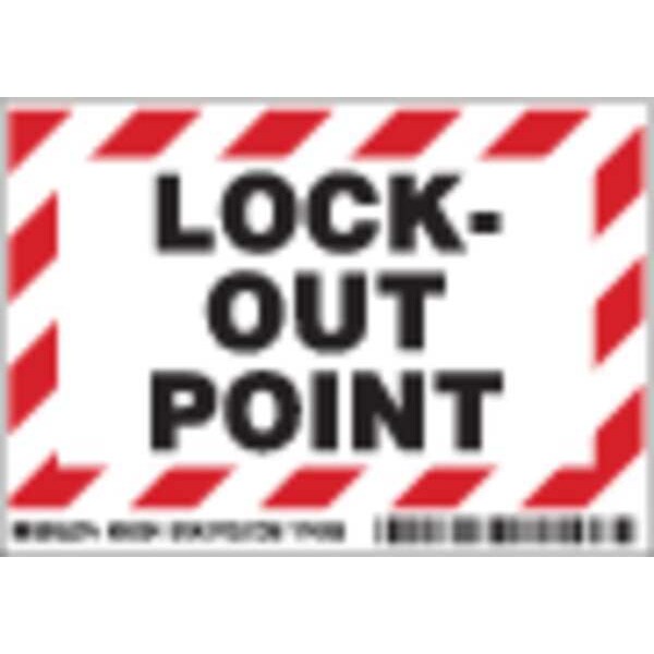 Brady Lockout Label, 3-1/2 In. H, 5 In. W, PK5 - 86204