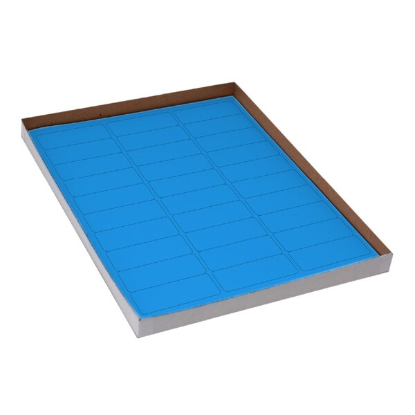 Globe Scientific Label Sheets, Cryo, 67x25mm, for Racks and Boxes, 20 Sheets, 30 Labels per Sheet, Blue, 600PK - LCS-67X25B
