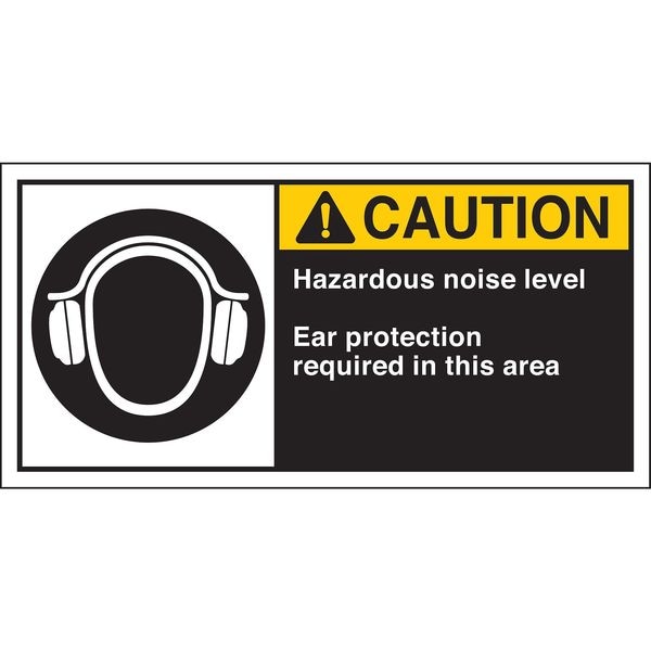 Brady Warning Label, 2-1/2inHx5inW, HP Poly., PK5, 96167 - 96167