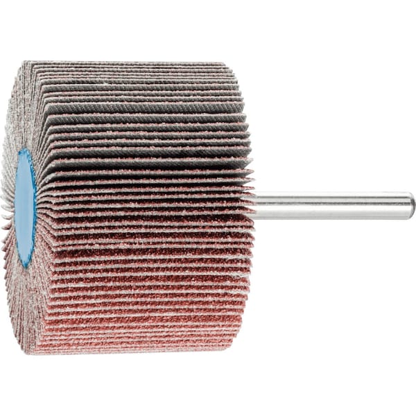 Pferd 2-1/2'' x 1-1/2'' Mounted Flap Wheel - 1/4'' Shank - Zirconia Z-COOL - 60 Grit - 45488