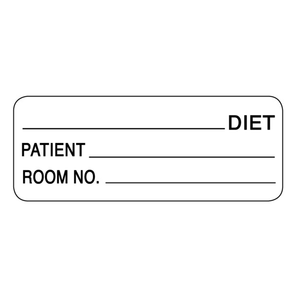 Nevs _ Diet / Patient / Room No Label 7/8 x 1-5/8 - DFW-0025