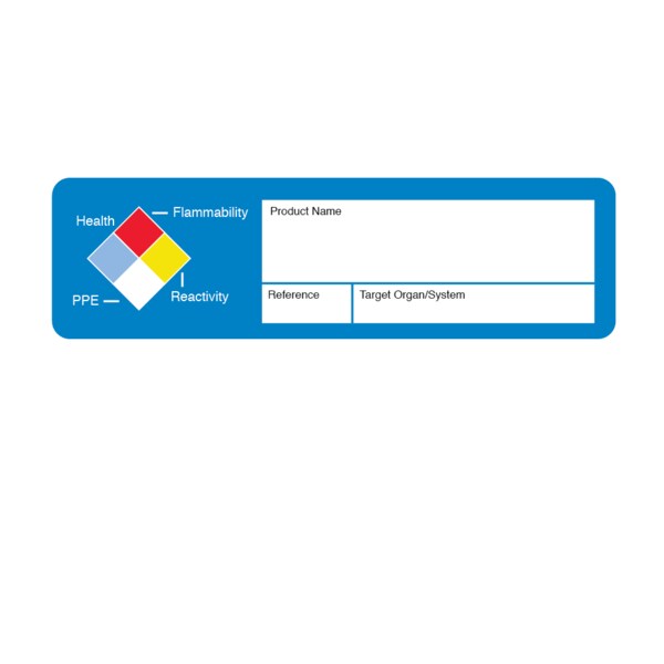Nevs Blank MedSafe Label 1" x 3-1/2" White w/ 4 C.P. - VW-0119