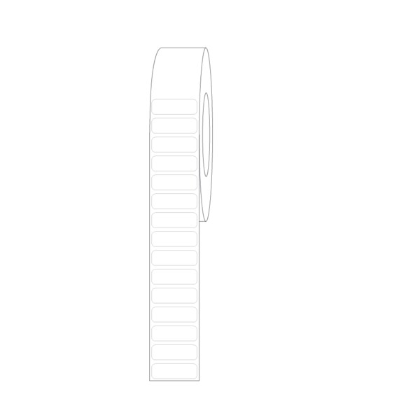 Nevs Label, Blank Direct Thermal 1/2" x 1-1/2" - LBW-0103