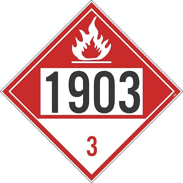 Nmc Dot Placard Sign, 1824 8, Pk50, Subject Matter: Hazard Communication - DL178BPR50
