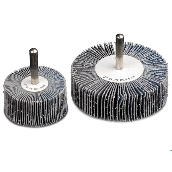 Cgw Abrasives Contaminant-Free Coated Flap Wheel, 2 in Dia Wheel, 1 in W Face, 1/4 in Dia Shank, 60 Grit, Medium G - 41526