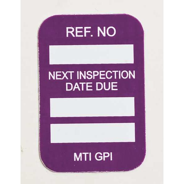 Brady Microtag(r) Inspection Insr, Vinyl, PK100, MIC-MTIGPI P - MIC-MTIGPI P