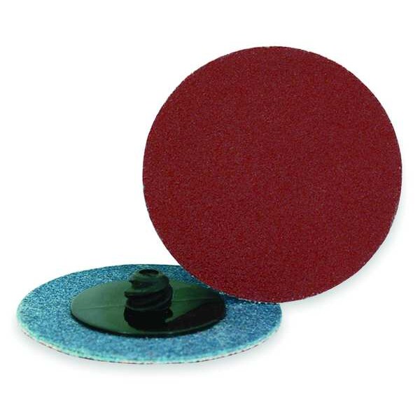 Arc Abrasives Quick Change Disc, AlO, 2in, 80G, TR, PK25 - 11-31654