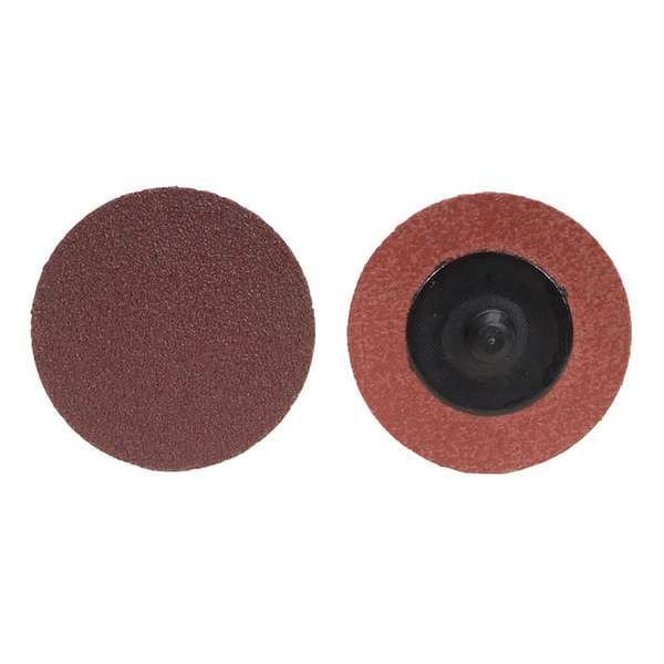 Merit Quick-Change Sanding Disc, 3 in Dia, 80 Grit, TR, Aluminum Oxide, R766, PK50 - 69957399722